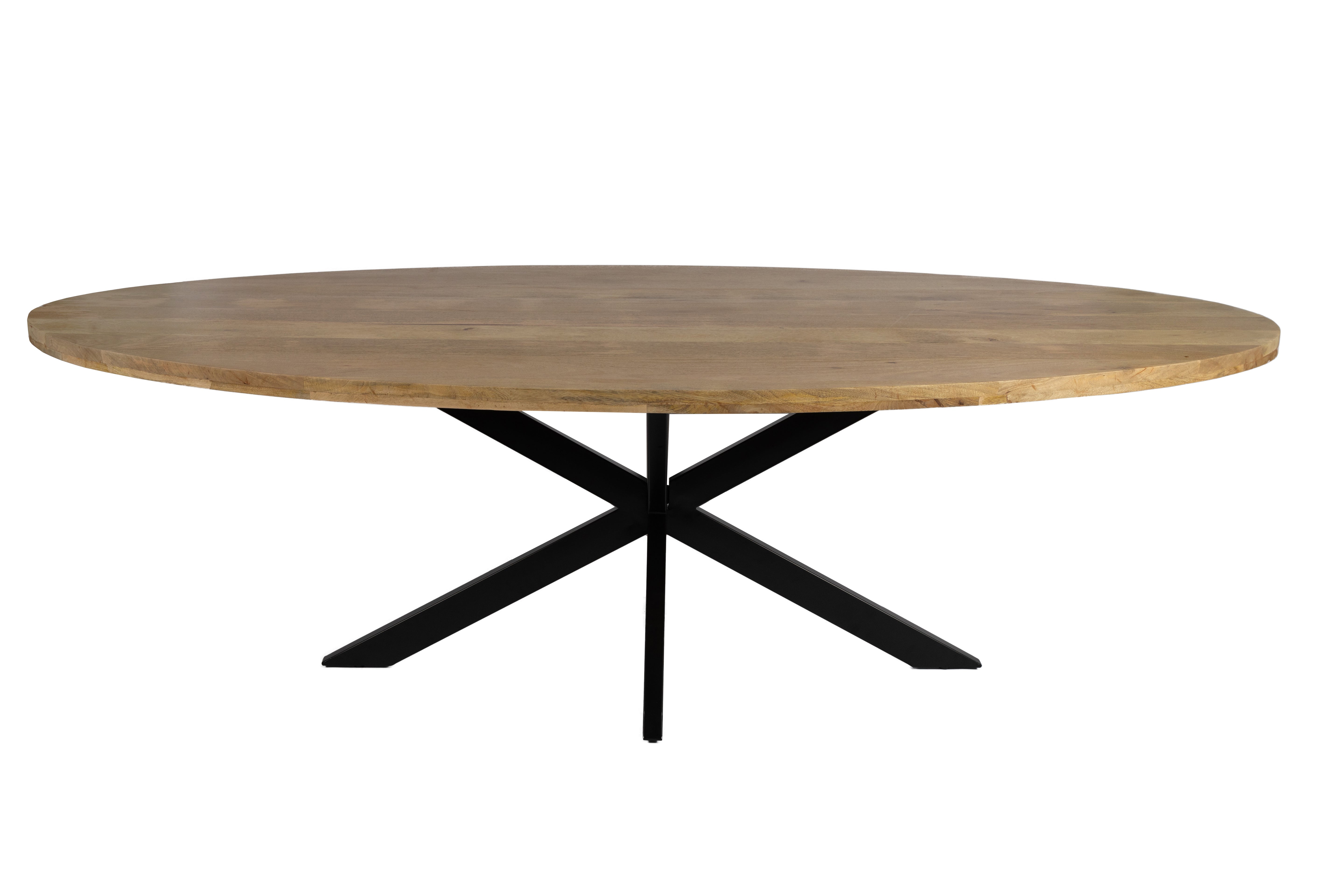 Ovale Eettafel - 240cm - Naturel Mangohout