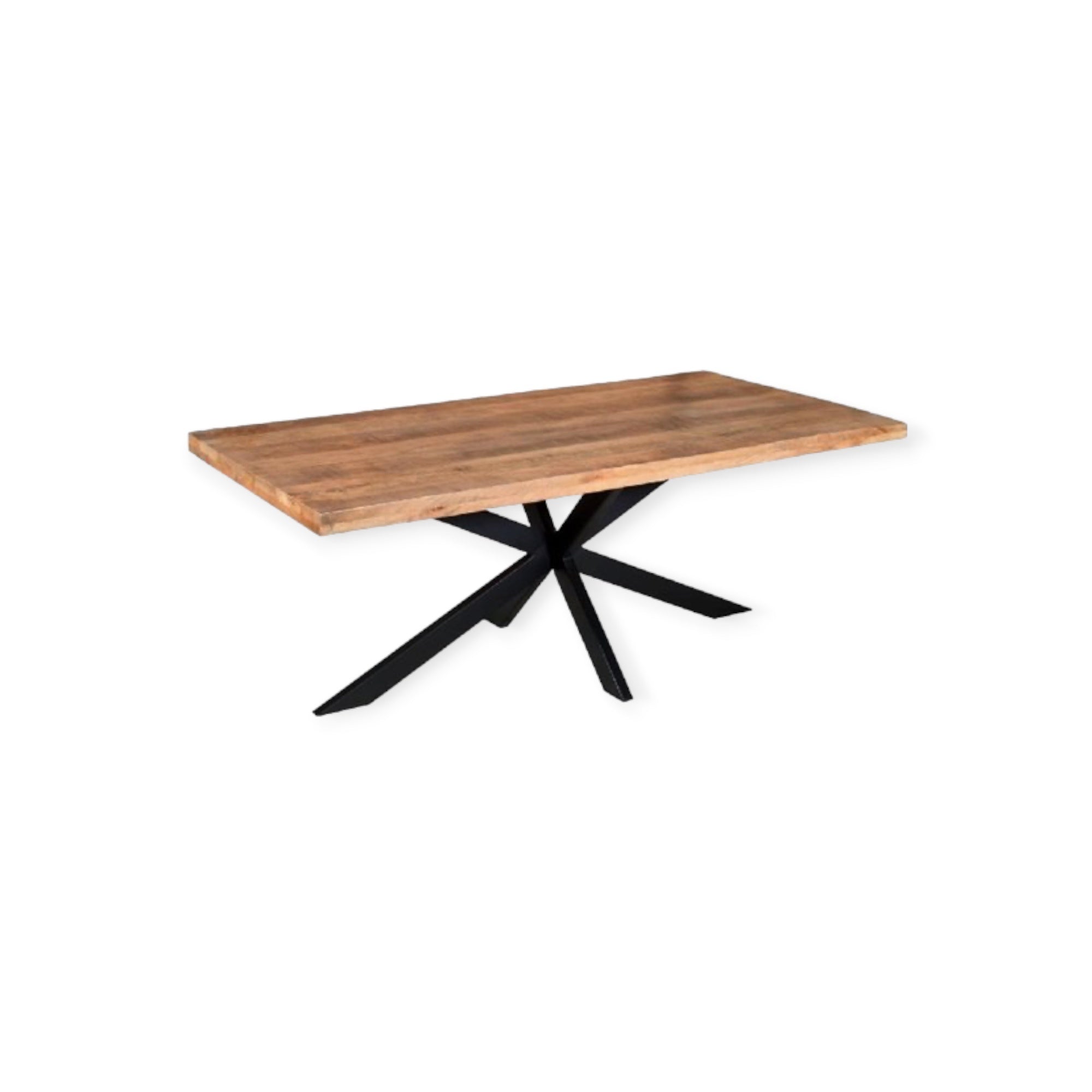 Rechthoekige Eettafel - 200cm - Naturel - Mangohout