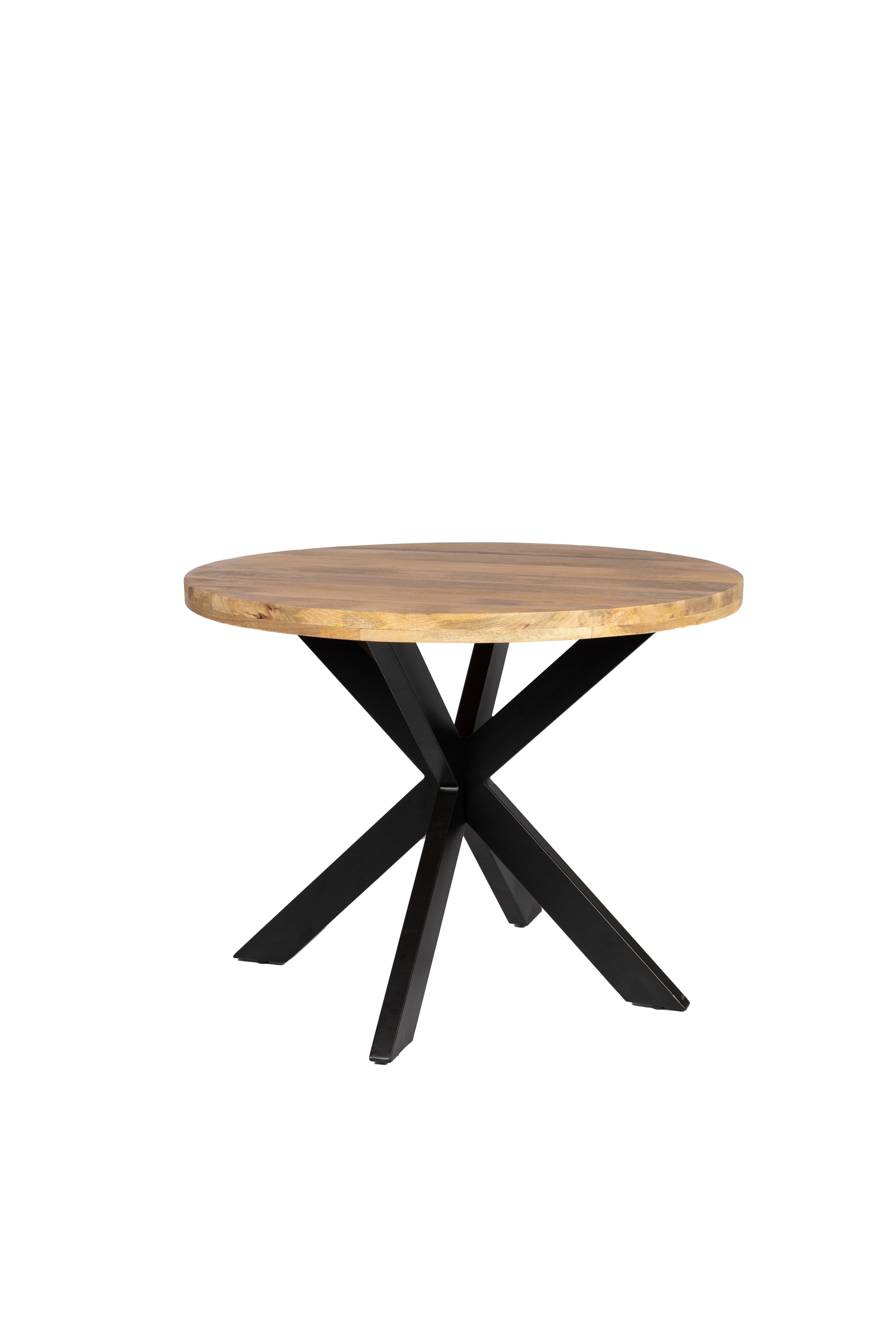 Table à manger ronde - 100 cm - Naturel - Bois de manguier