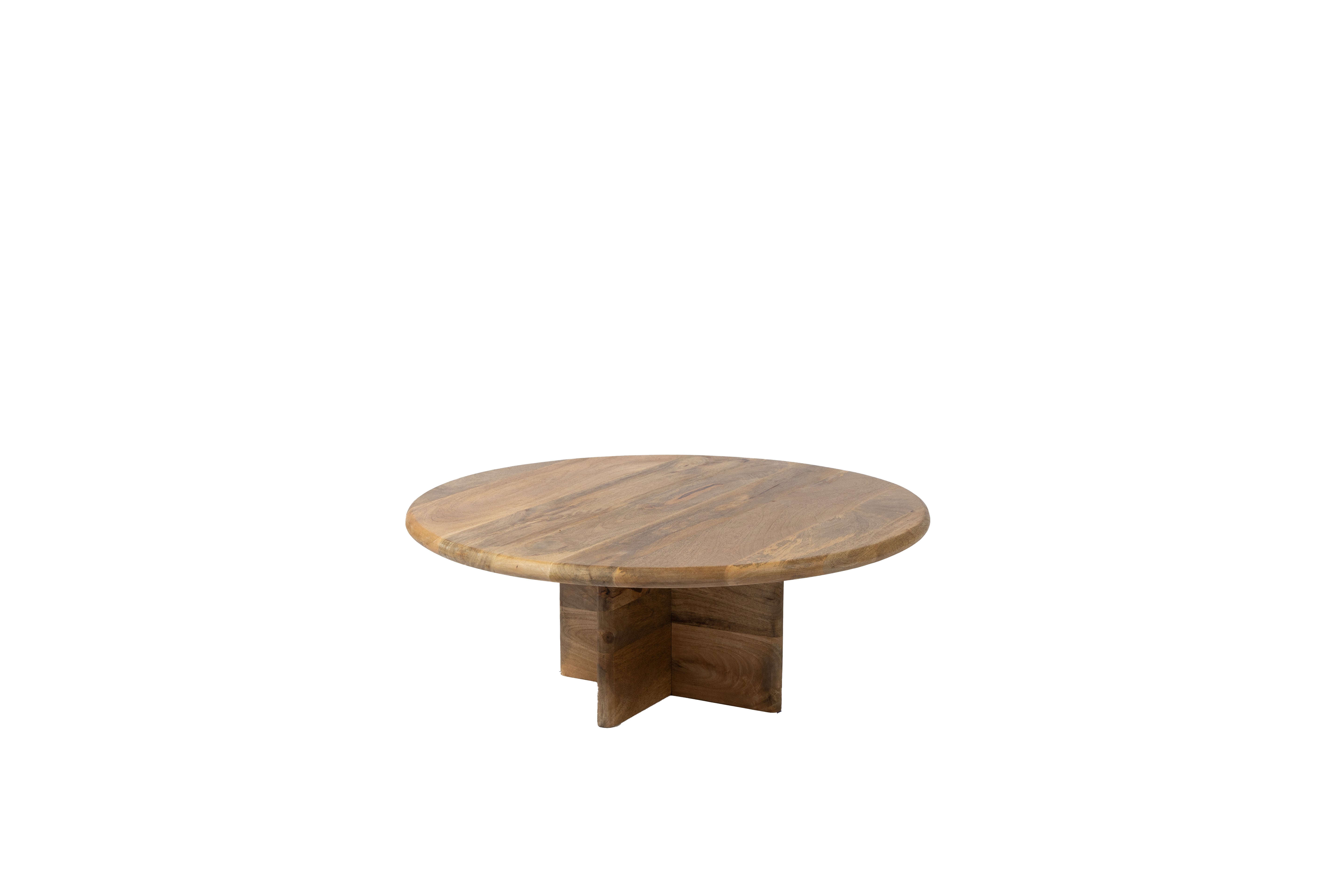 Table basse ronde / 80 cm - Naturel - Bois de manguier