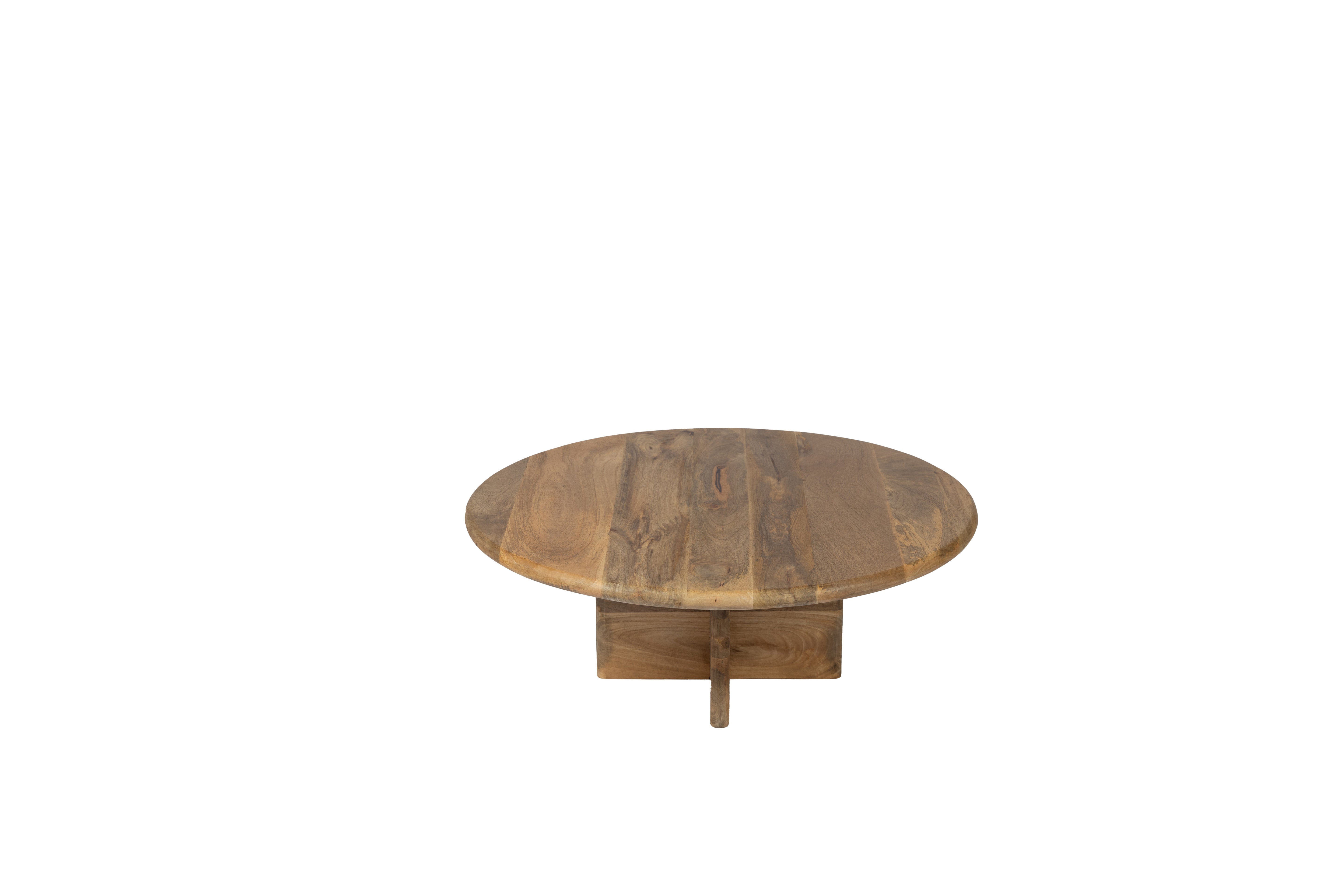 Table basse ronde / 80 cm - Naturel - Bois de manguier