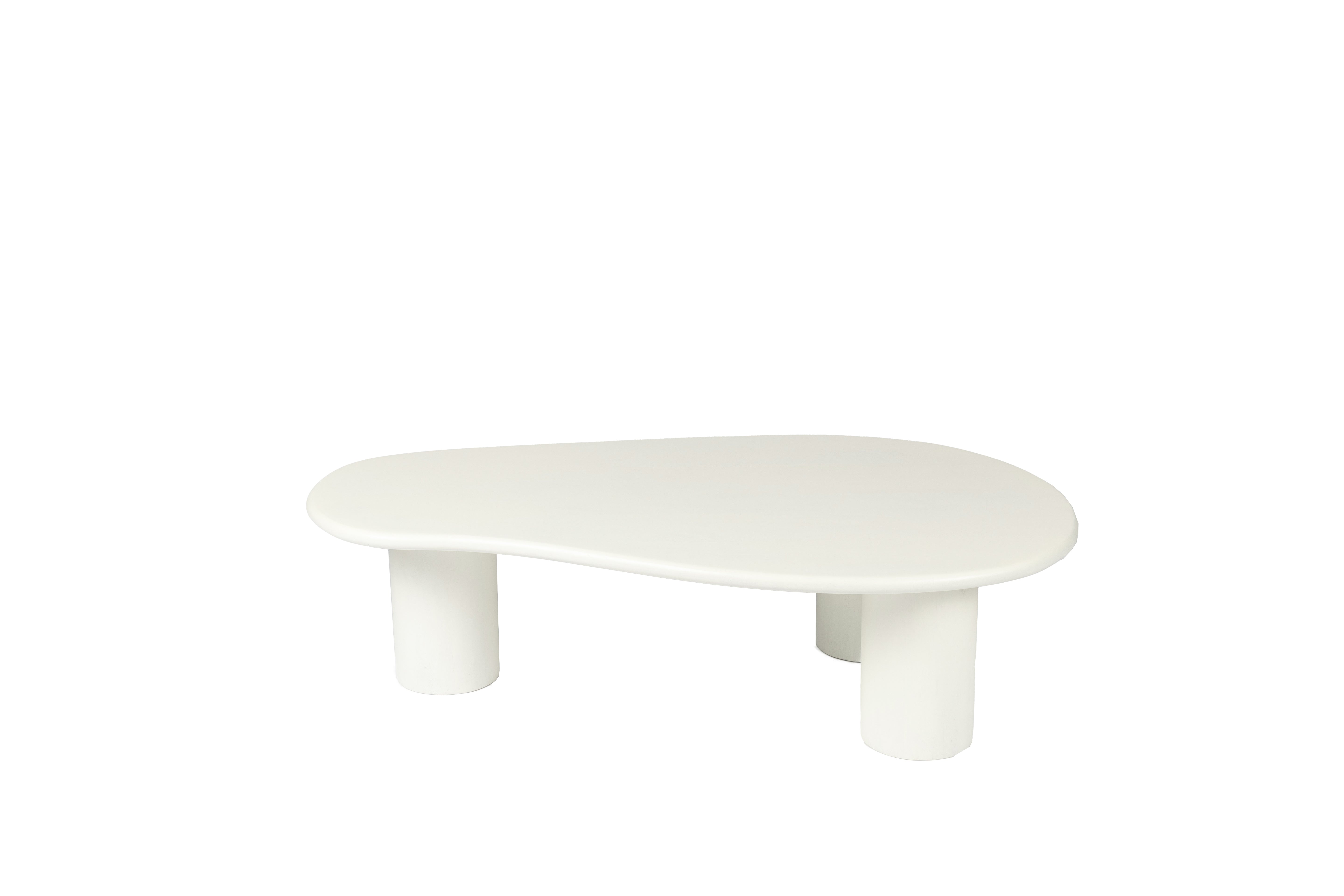 Table Basse Bio - 120 cm - Blanc - Bois de Manguier