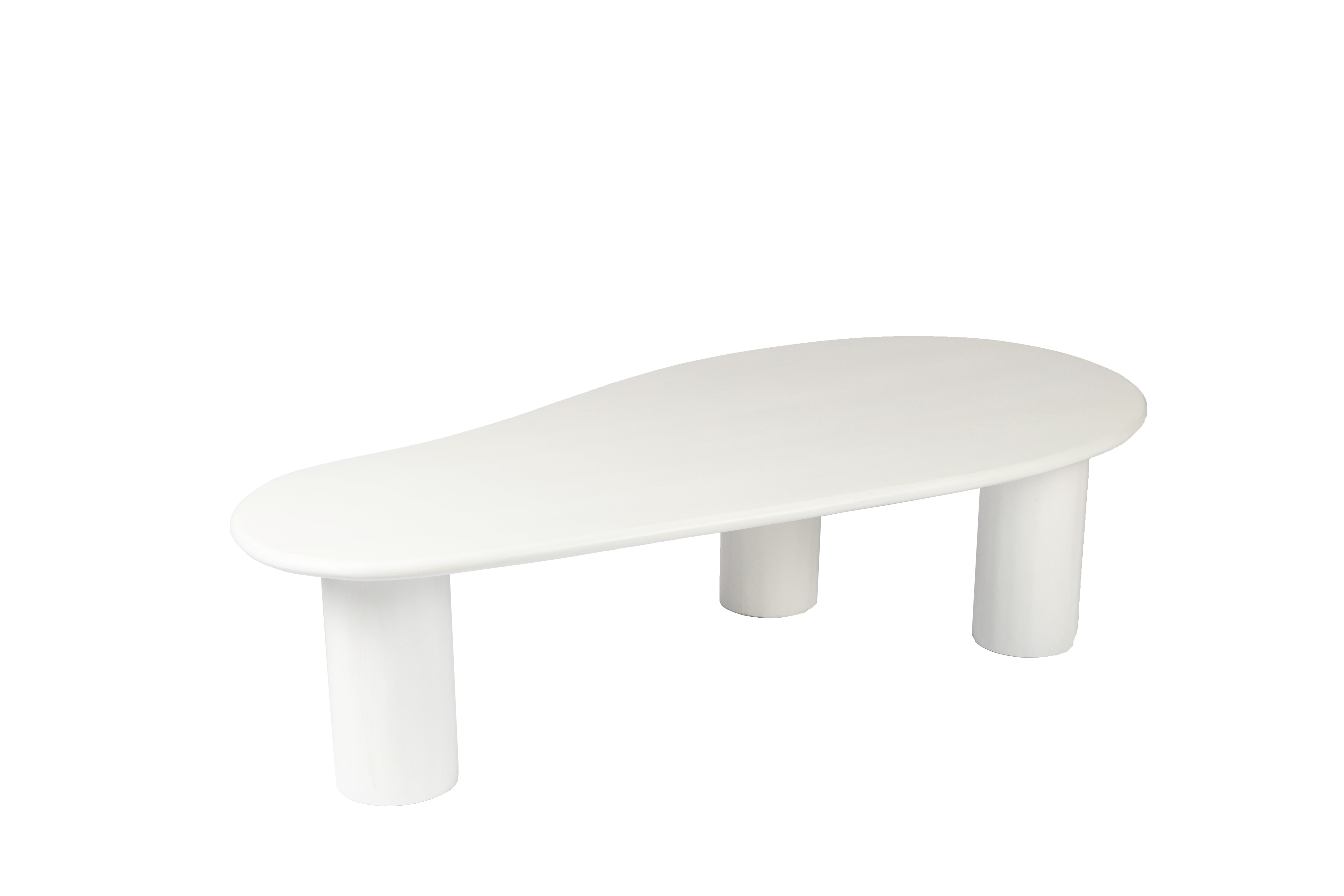 Table Basse Bio - 160 cm - Blanc - Bois de Manguier