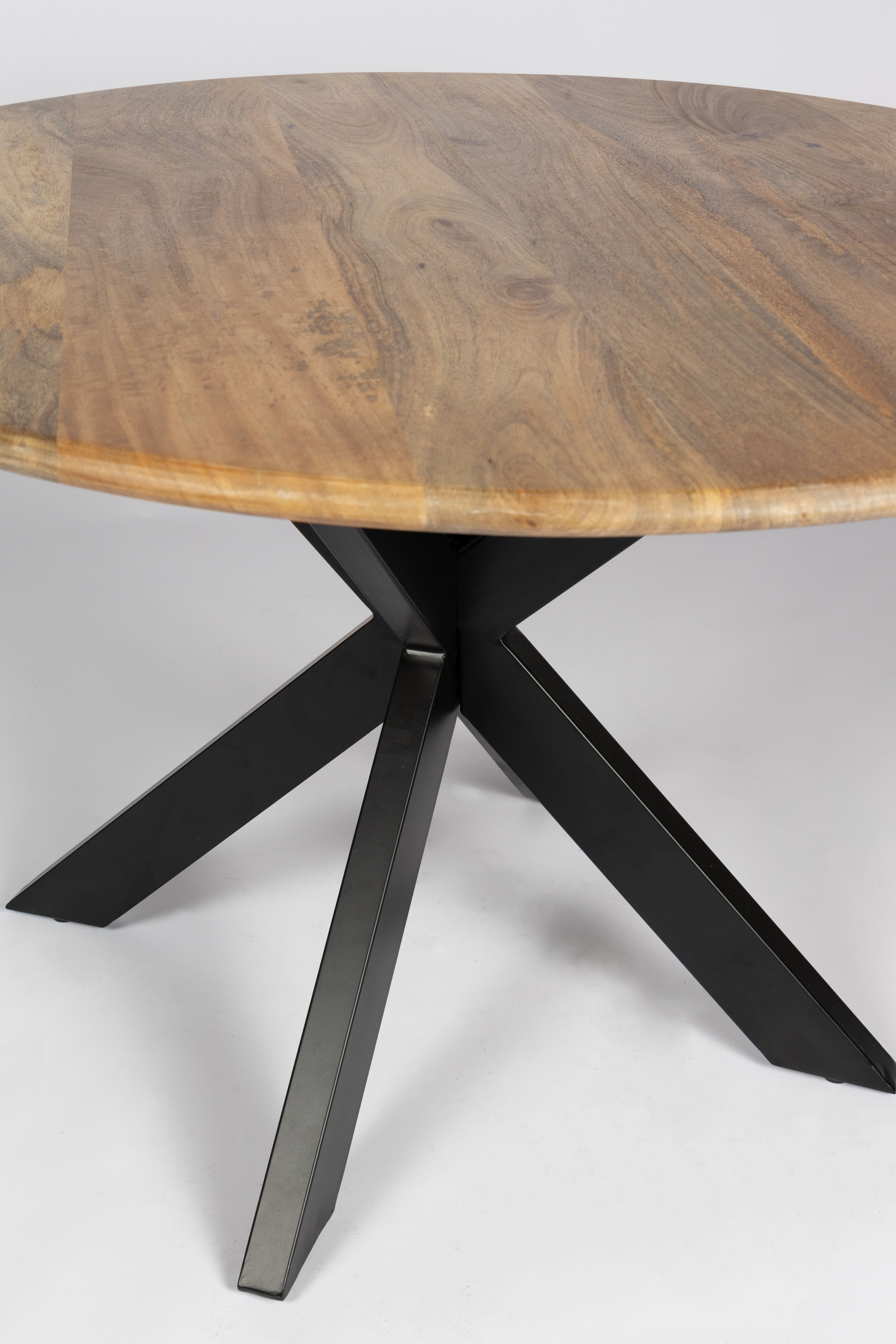 Ronde Eettafel - 110cm - Ronde Rand - Naturel - Mangohout